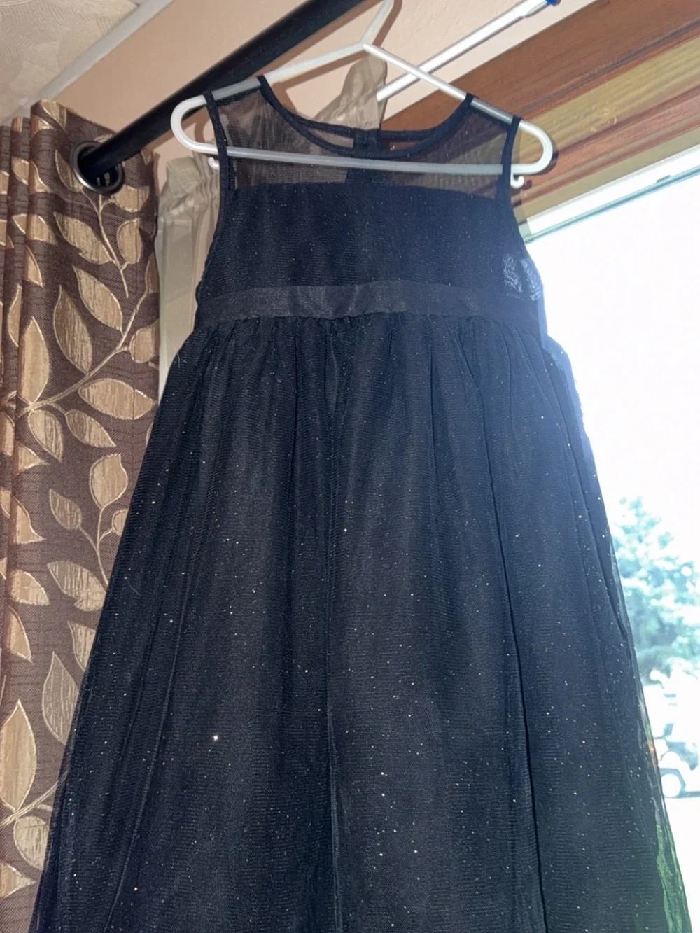 4t Black Sparkle Tulle Girls' Dress - Kids Dress